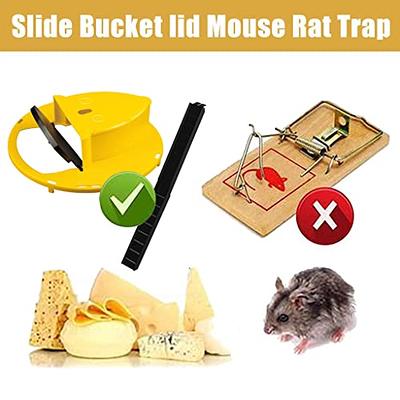  Mouse Trap Bucket - Bucket Lid Mouse/Rat Trap,Auto Reset Multi  Catch Humane Rat Trap for Indoor Outdoor, Compatible 5 Gallon Bucket (2pcs  Double cat Style) : Patio, Lawn & Garden