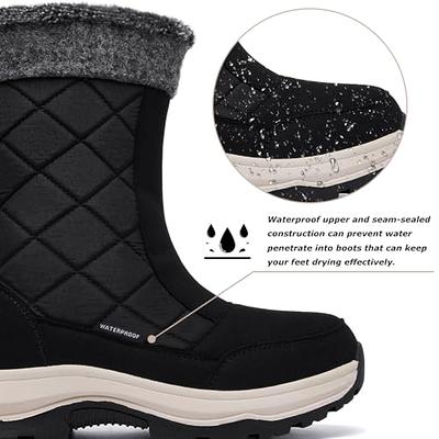 FW FRAN WILLOR Women's Insulated Waterproof Winter Snow Boots