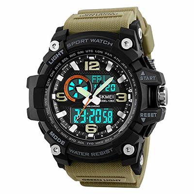 Men's Military Digital Watch Sports Outdoor Waterproof Watches with Date  Multi Function Tactics LED Alarm Stopwatch Analog Watches