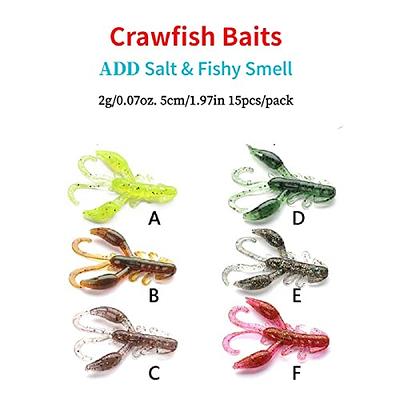 East Rain Crawfish Lure with Salt and Fishy Soft Baits Creature