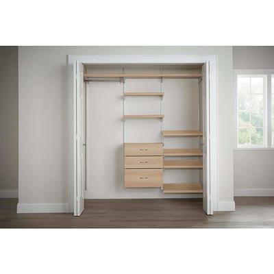 Adjustable Closet Organizer Kit with Shelves and Hanging Rods for 4 to 6  Feet - Costway