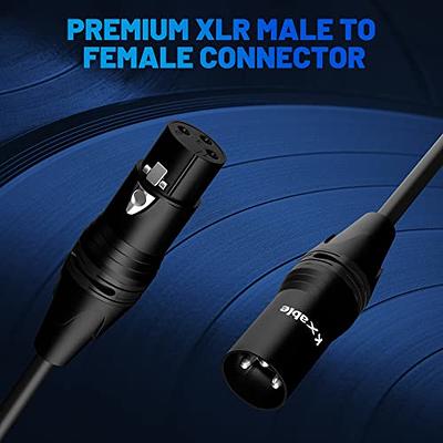 XLR Microphone Cable 100 Feet, 3 Pin Shielded Balanced Male to