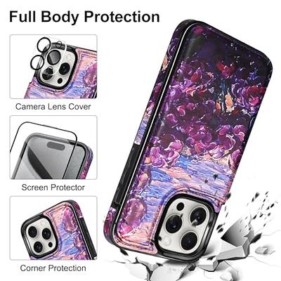 HianDier for iPhone 15 Pro Max Phone Case with Card Holder Wallet Case for  Women Men PU Leather Kickstand Protective Case Magnetic Closure Shockproof