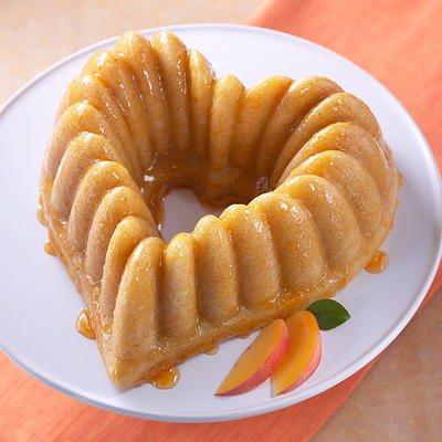 Nordic Ware Cast-Aluminum Elegant Heart Bundt Pan, Toffee, 10.5 x 10.9 x  3.6 