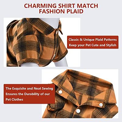 Cute Plaid Cat Shirts: Adorable Pet T-Shirts for Small & Medium Dogs & Cats!