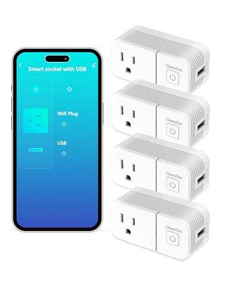 Aoycocr Alexa Smart Plugs - Mini Bluetooth WIFI Smart Socket Switch Works  With Alexa Echo Google Home, Remote Control Smart Outlet with Timer  Function, No Hub Required, ETL/FCC Listed 4 Pack 