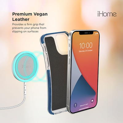  iHome Magnetic Vegan Leather Card Wallet: Premium Vegan  Leather, Lightweight, Ultra Slim, MagSafe Compatible for iPhone 12/12 Pro,  12 Pro Max (Black) : Cell Phones & Accessories