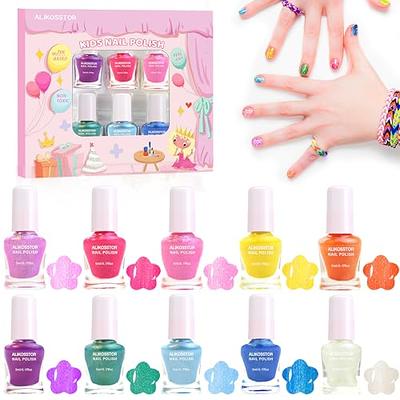 Nail Kit for Girls Ages 7-12 - Kids Nail Polish Set - Gifts for Girls - Non  Toxic Nail Polish Toys, Girls stuff for Makeup,Spa Day Kit, Manicure