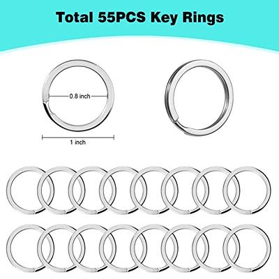 104PCS Swivel Snap Hooks with Key Rings, Metal Lobster Claw Clasp