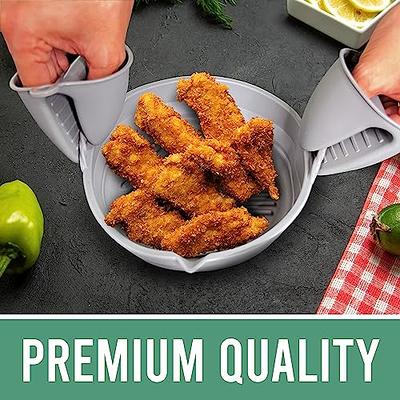 Airfryer Silicone Basket Square Silicone Tray For Airfryer Easy Clean Dish  Liner Pizza Plate Grill Pan Mat Air Fryer Accessories