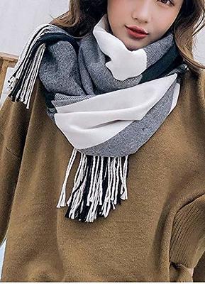 Wander Agio Women's Fashion Long Shawl Winter Warm Scarf Black