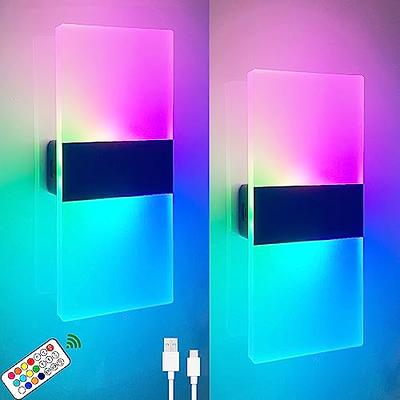 2 Wireless Remote Control LED Light Self Adhesive Dimmer Closet Lamp Multi  Color