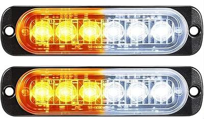 EYPINS 4 x 4 LED Front Flash, Flashing Light, Strobe Warning Light,  Emergency Warning Flasher, Dash Strobe, 18 Flashing Modes, IP65 for 12/24 V  Truck