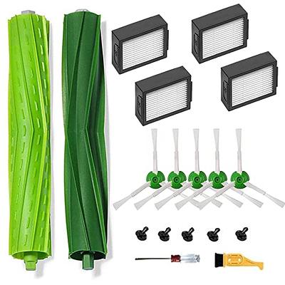  Replacement Parts for Roomba i7+ i4 E5 E6 E7 Series Vacuum  Cleaner, Rubber Brushes + HEPA Filters + Edge-Sweeping Brushes : Home &  Kitchen