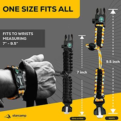 Starcamp Paracord Survival Bracelet Loud Whistle Emergency Compass