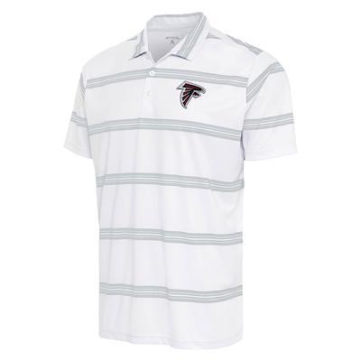 Men's Antigua White/Black Carolina Panthers Groove Polo