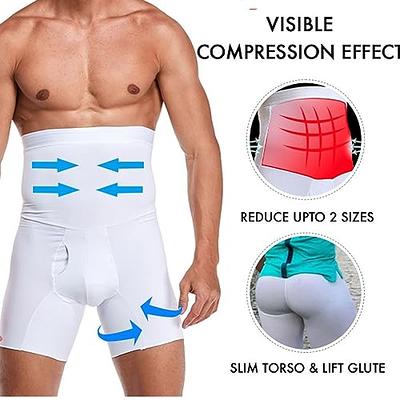 Mens High Waist Tummy Control Shorts With Compression And Leg
