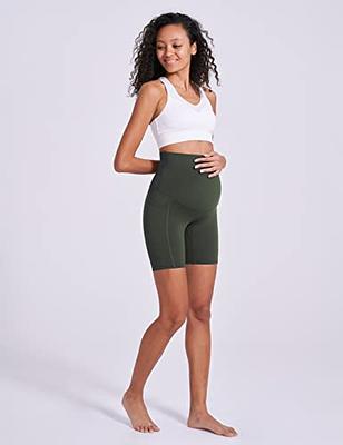 Enerful Women's Maternity Biker Shorts Over The Belly Buttery Soft Workout  Running Yoga Active Pants with Pockets 8 Dark Green XX-Large - Yahoo  Shopping