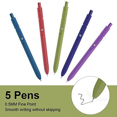 KERIFI Black Gel Ink Pens for Note Taking 0.5 mm Fine Point Pens with  Rebound