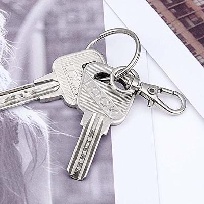 100PCS Premium Swivel Snap Hooks with Key Rings,Metal Lanyard