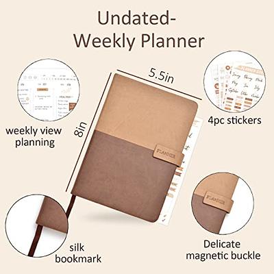 Undated Pocket Weekly Planner Schedule Organizer Agenda Year Month Week  Plan A6 Notebooks