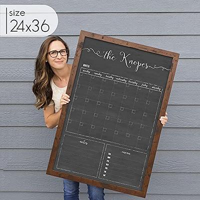 2023 Calendar, Dry Erase Personalized Chalkboard Calendar 24x36 Framed Wall  Calendar - Yahoo Shopping