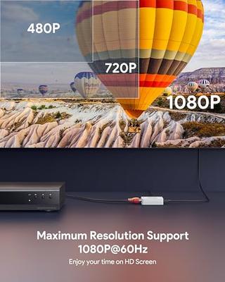 RCA to HDMI Converter Composite AV CVBS Video Adapter 720p 1080p W
