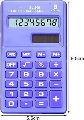 Basic Standard Calculators Small Digital Desktop Calculator with 12-Digit  LCD Display, Battery Solar Power Smart Calculator Pocket Size for Kids for