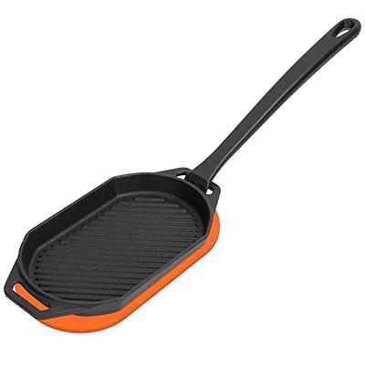 Onlyfire Chef Cast Iron Pizza Pan, 14 Inch Baking Pan with Handles,  Pre-Seasoned Skillet Round Griddle Pan for Grill BBQ, Baking Stove and Oven
