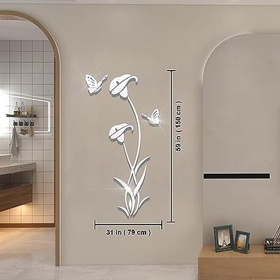 Modern 3D Acrylic Mirror Wall Stickers Living Room Bedroom