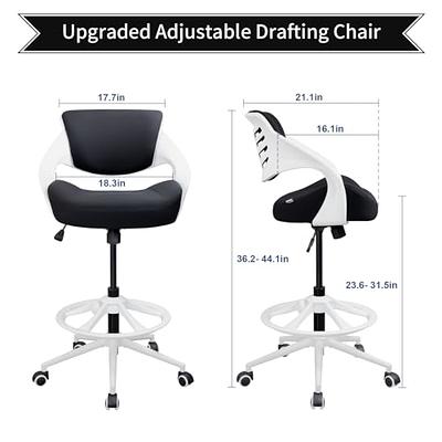 BOJUZIJA Drafting Tall Office Standing Computer Desk Chair with