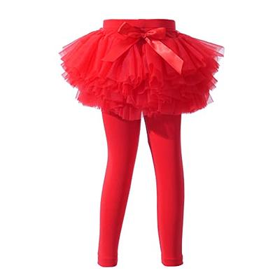 Baby Toddler Girls' Tutu Leggings Tulle Ruffle Skirted Pants Footless Tights  6 Months-5T Red - Yahoo Shopping