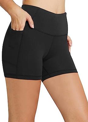 BALEAF Biker Shorts Women Yoga Gym Workout Spandex Running Volleyball Tummy  Control Compression Shorts with Pockets 5 Black M - Yahoo Shopping