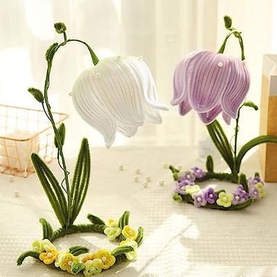 Finyoffiy Pipe Cleaners Craft Supplies Flower Craft Kit DIY Tulip Bouquet  Making Kit Fuzzy Sticks Crafting Materials to Decorations Gift (White) -  Yahoo Shopping