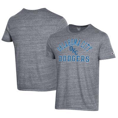 Women's Los Angeles Dodgers Majestic Threads Cooperstown Collection Tie-Dye  Boxy Cropped Tri-Blend T-Shirt