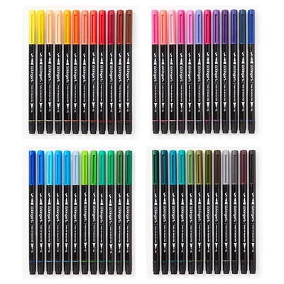 KINGART® PRO Double-Ended Art Alcohol Markers, 24 Gray Tone Palette  Colors with Both Fine & Chisel Tips and Superior Blendability 