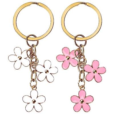 Keychain Key Ring Flower Women, Flower Keychain Keyring