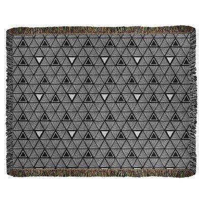 Classic Hand Drawn Triangles Woven Cotton Blanket Brayden Studio® Size: 50  W x 60 L, Color: Bermuda Blue - Yahoo Shopping