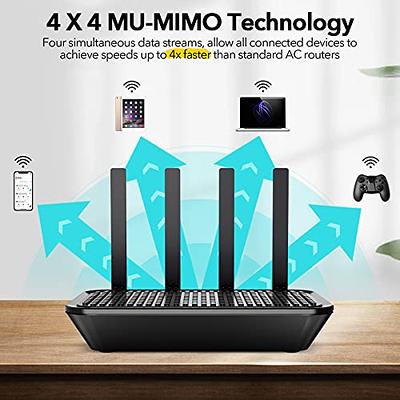 WiFi Router- AC2100 Dual-Band Smart Wi-Fi Router Upgrades to 2033 Mbps (5G)  High-speed, Features MU-MIMO, 4 Gigabit LAN Ports, ONE SSID, Parental  Control, Lifetime Internet Security for Video & Gaming - Yahoo