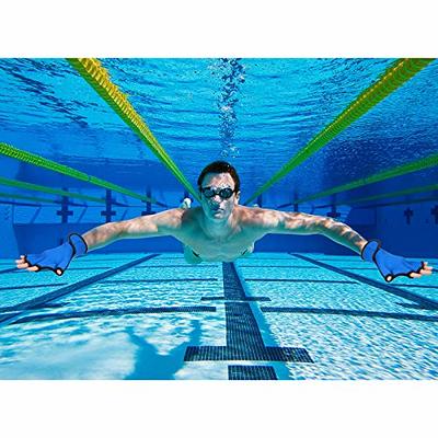 Swimming Paddles Training Adjustable Hand Webbed Gloves Pad Fins