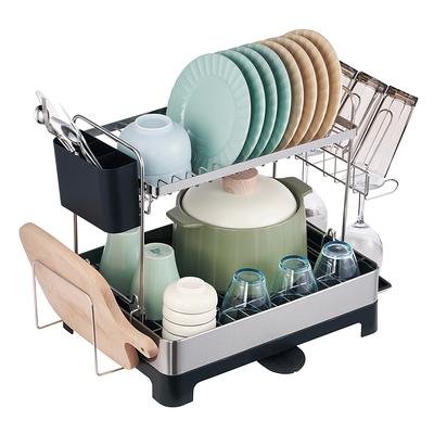 Over The Sink 2 Tier Adjustable Dish Drying Rack - Yahoo Shopping