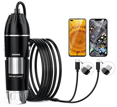 Portable Digital Microscope - Handheld Microscope with 2 LCD Screen - 800X  HD Pocket Microscope for Adults & Kids - Mini Coin Microscope Camera