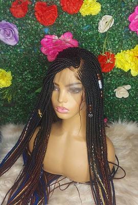 Full Lace Braided Wig. Box Braided Wig,ombre Box Braided Wig Wigs for Black  Women Cornrow Wig Fauxlocs Wig Passion Twists Hair Lace Wigs 