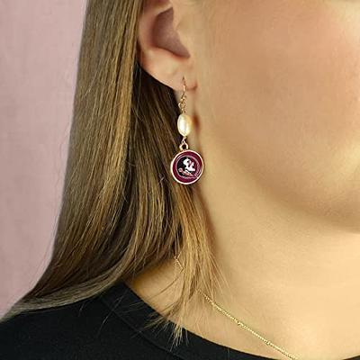 Dayna Designs Florida State Seminoles Silver Dangle Earrings