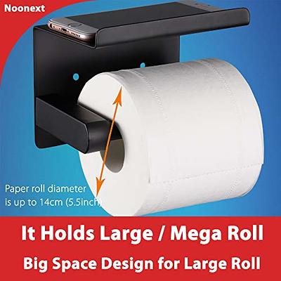 Matte Black Toilet Paper Holder Toilet Roll Holder Self-Adhesive No  Drilling St