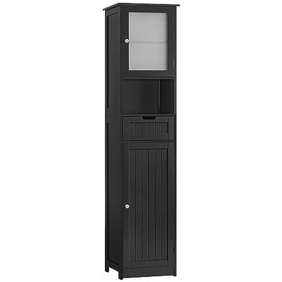 Tall Storage Cabinet with 4 Storage Shelves for Bathroom Living