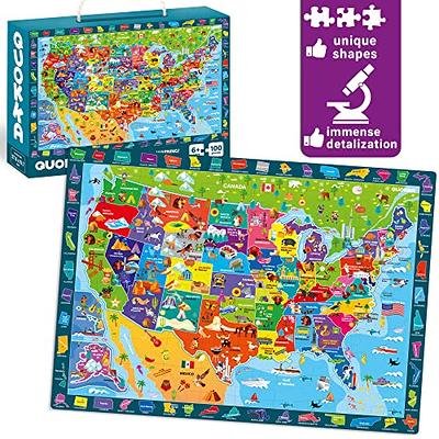 Quokka magnetic puzzles for kids ages 4-8 - 3 educational travel games for  toddlers 6-8 year olds by quokka - space, usa and world m