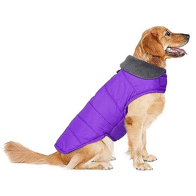 SlowTon Dog Jacket with Harness Built in, Waterproof Fleece Winter Warm Dog  Coats for Small Medium Dogs, Reflective Adjustable Furry Puppy Vest