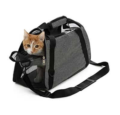 Top tasta Cat Carriers Soft Sided Pet Carrier for Small Cats Dogs Puppies  15Lbs 20 Lbs,Airline Approved Carrier Bag(Medium,Grey)