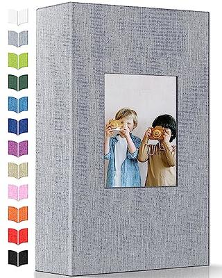  Vienrose Small Photo Album 4x6 Photos, 2 Pack Linen